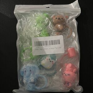 Cute Animal Straw Tips Set
